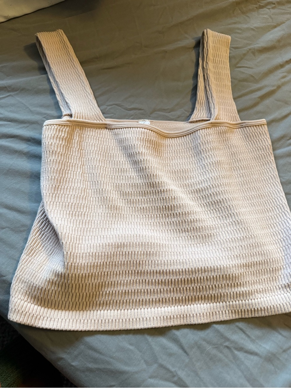 Cream pale rose tank with Wide Straps